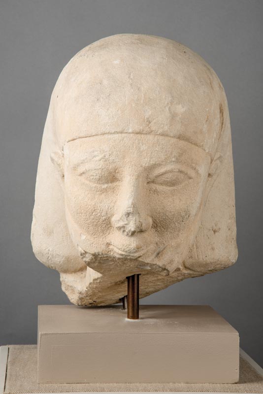 Male Head with Egyptian Hairstyle