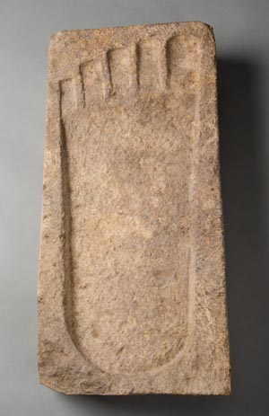Representation of divine foot imprint