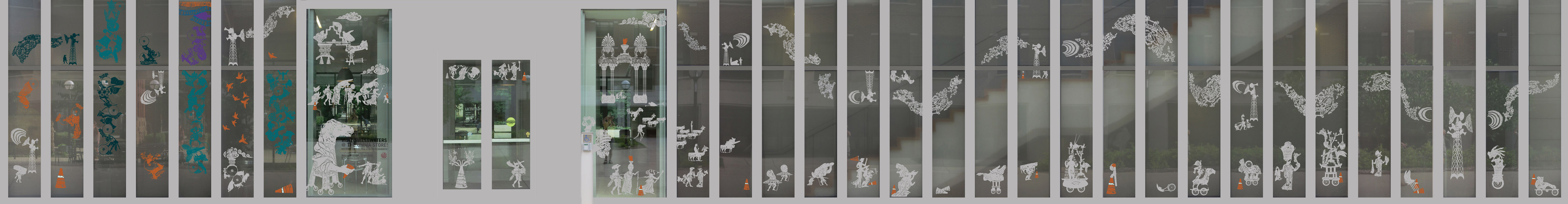 UMMA windows, north side