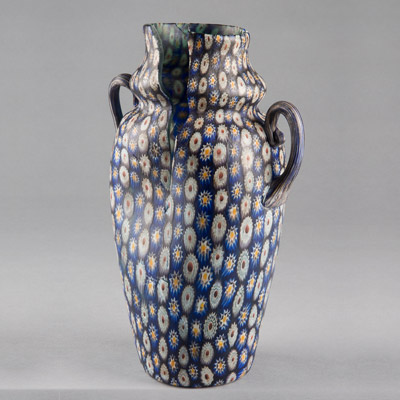 Millefiori glass jar