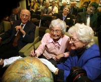 Mary Meader's signature on the Fliers and Explorers Globe