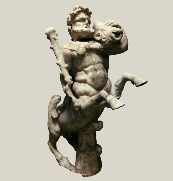 Fountain figure of a centauress