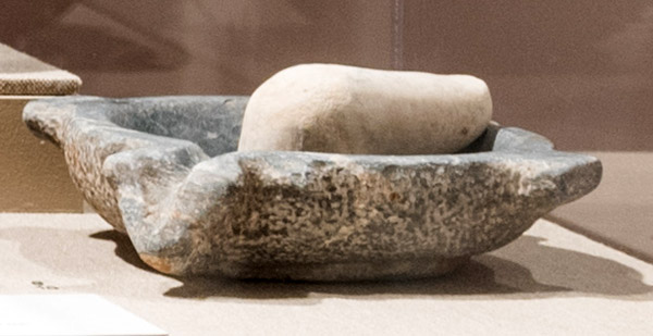 Stone mortar and pestle