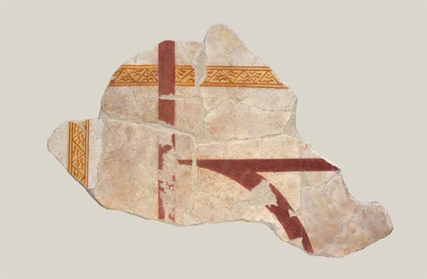 Fragment of ceiling painting crossing bands