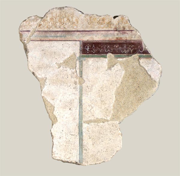 Fragment of pavilion with gold border