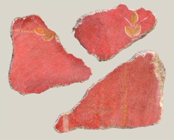 Fragments with purple gems and yellow leaves