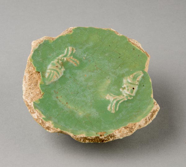 Base of a bowl decorated with two fish