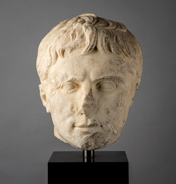 Marble portrait of the emperor Augustus