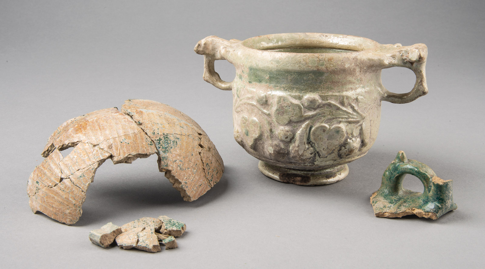 Green-glazed skyphoi