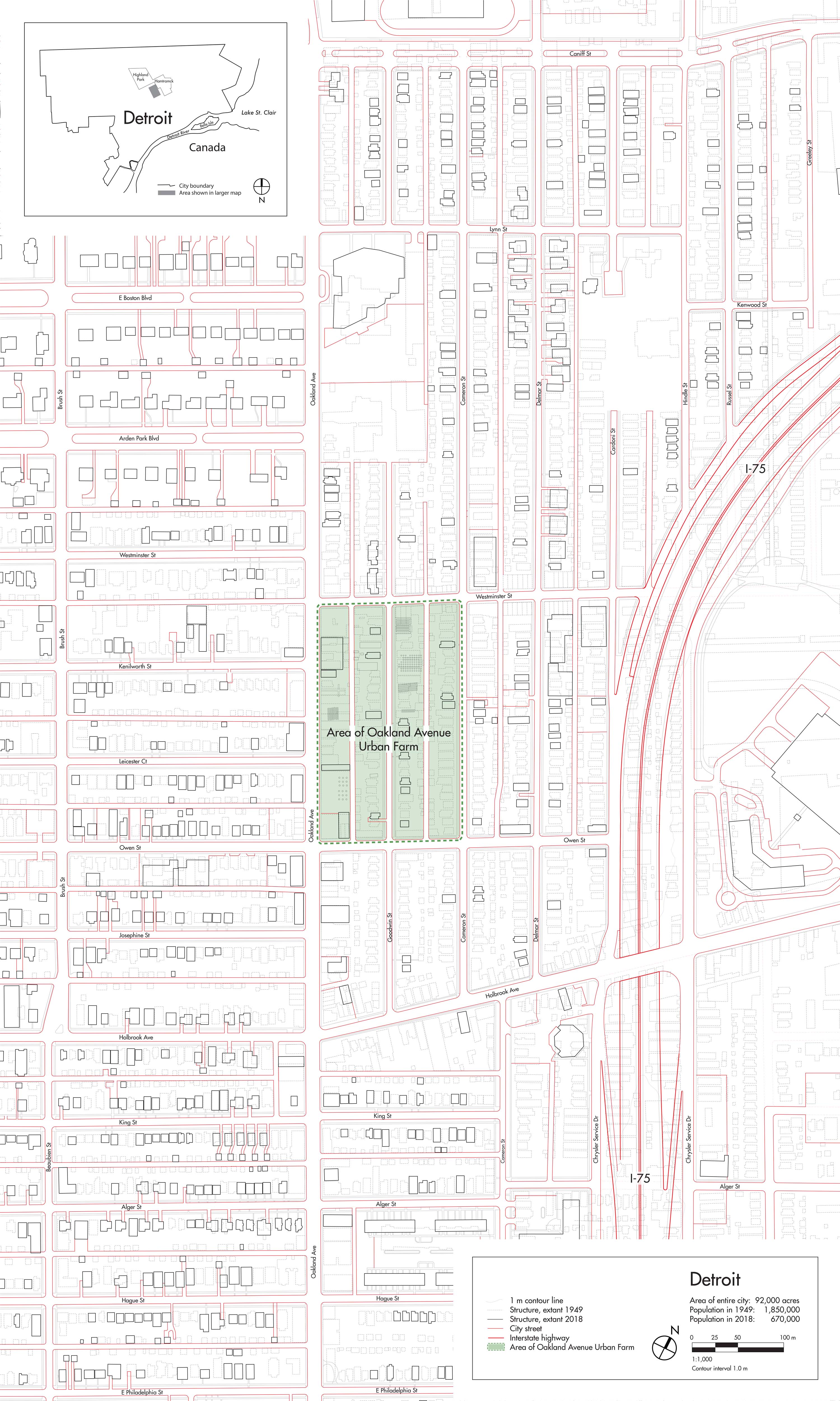 Map of Detroit's North End